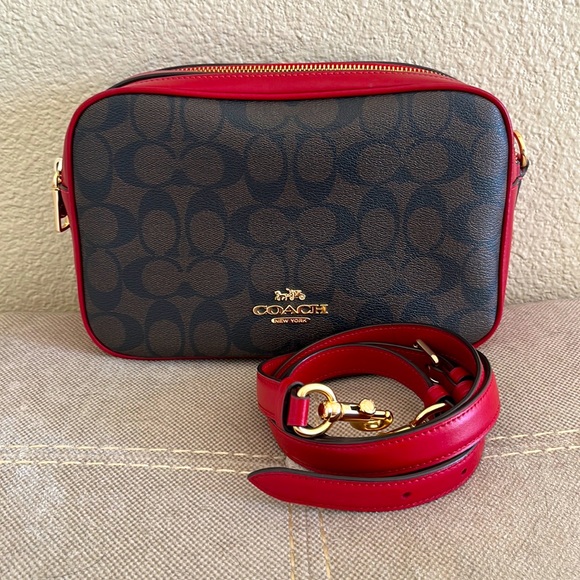 Coach Jes Crossbody / 1941 Red Signature Canvas - Picture 1 of 10